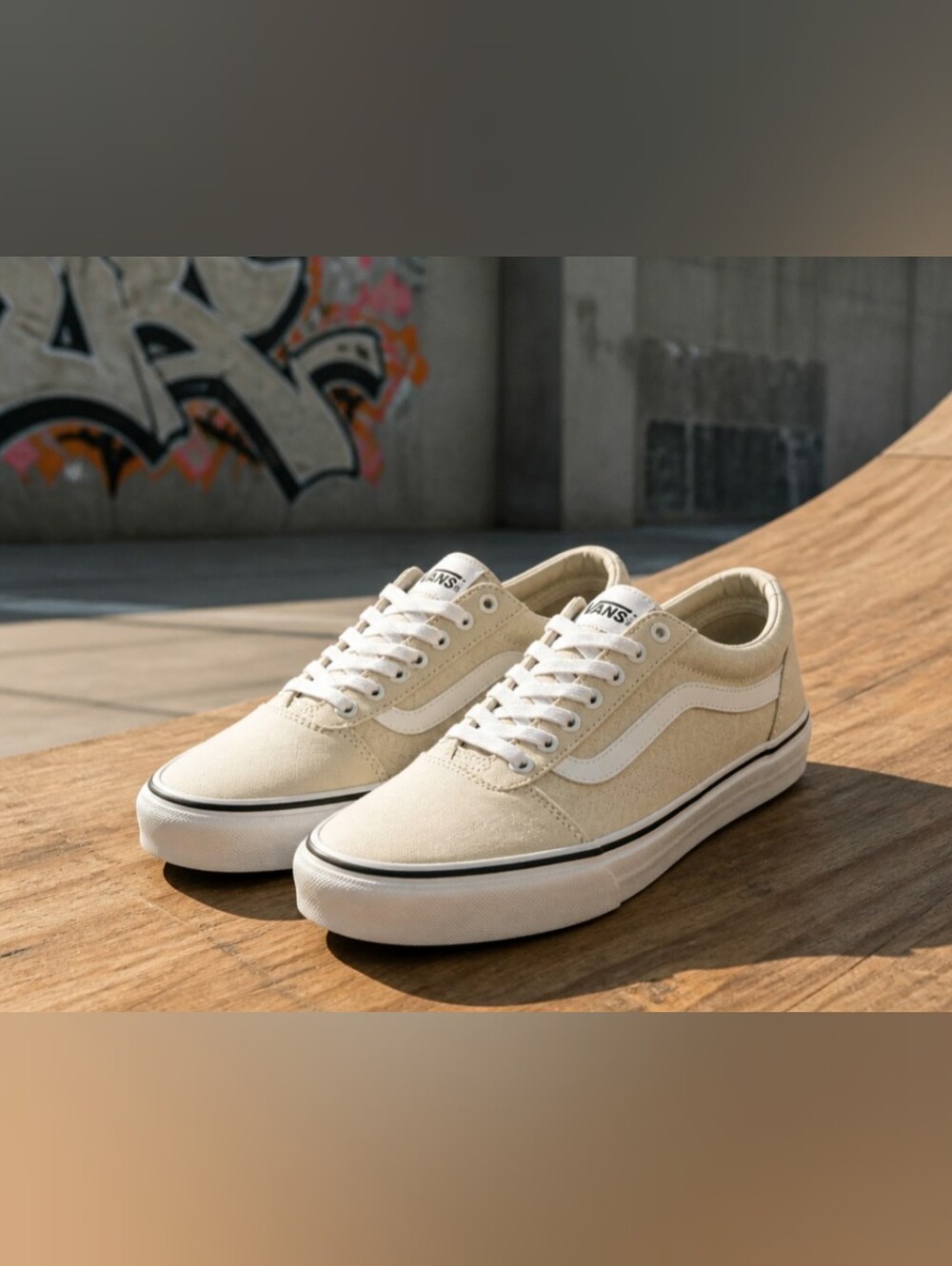 Vans Ward OTW Logo New Men’s Turtledove/White Canvas Sneakers Size Men 12